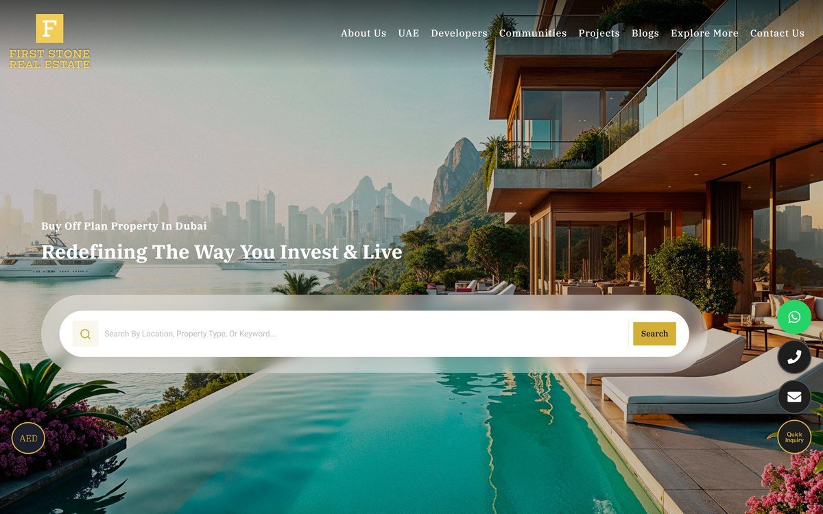 First Stone Real Estate website built by GMB Consult